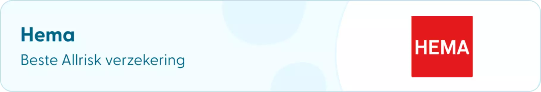 Banner van HEMA allrisk autoverzekering HEMA beste allrisk autoverzekering