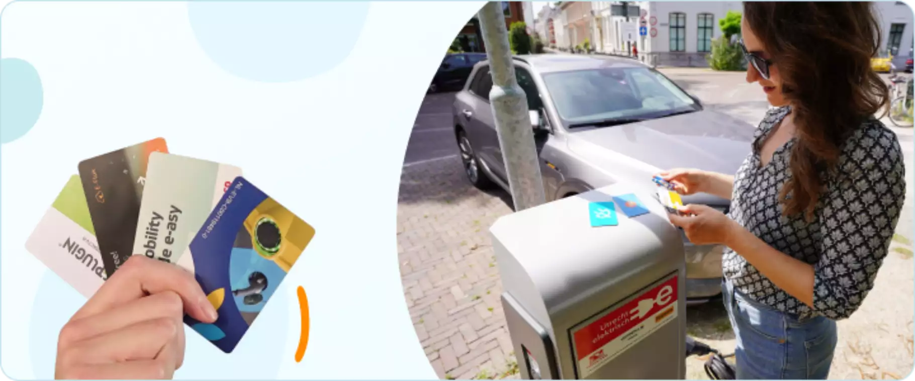 Vrouw bekijkt laadpassen