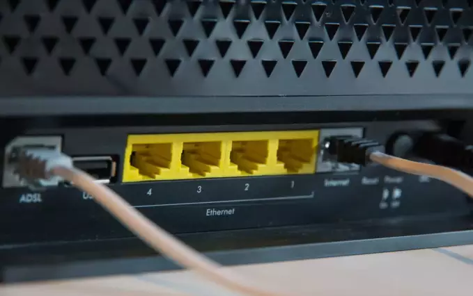 Glasvezel deurverkoop Afbeelding van een modem