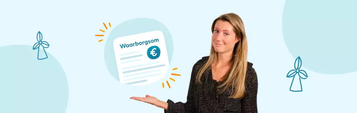 Energieleverancier zonder borg Vrouw toont energiecontract zonder borg