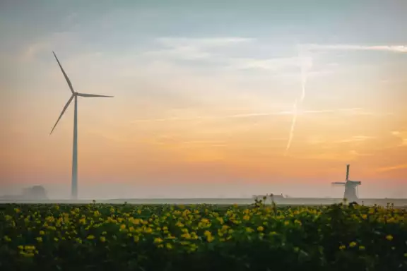 Afbeelding van Nederlands windmolen landschap