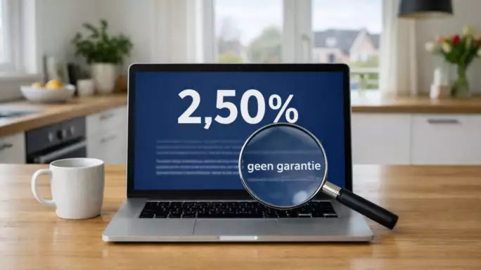 Afbeelding van hoogste rentepercentage en waarschuwing