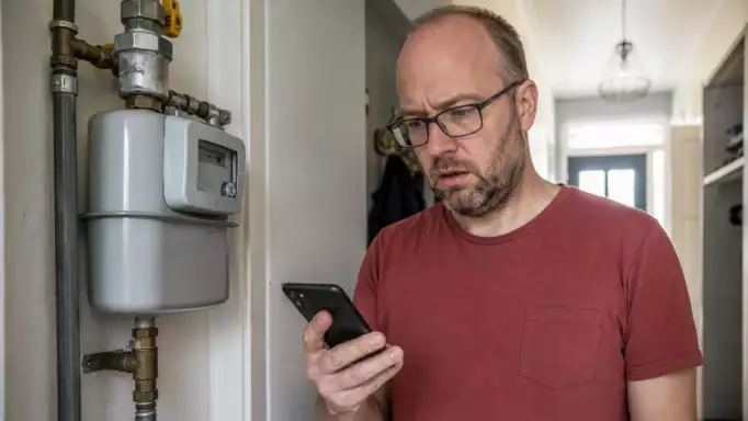 Afbeelding van man die verrast wordt door ANWB Energie prijsstijging