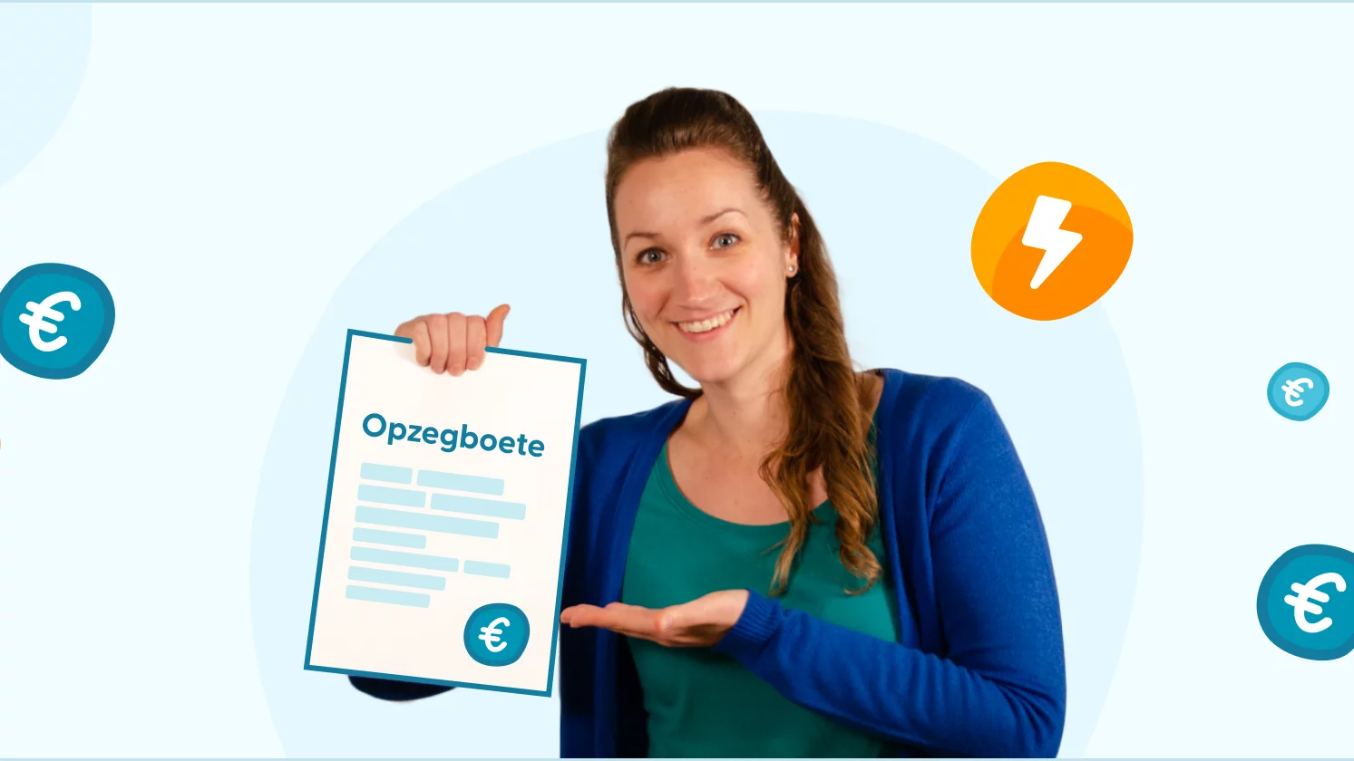 Vrouw met voorbeeld van opzegboete