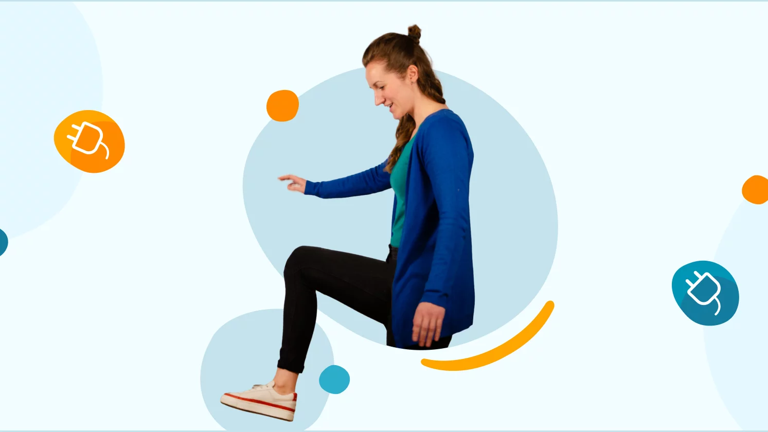 Afbeelding van vrouw die overstapt