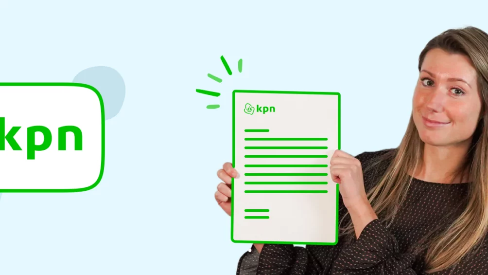 Vrouw met KPN contract