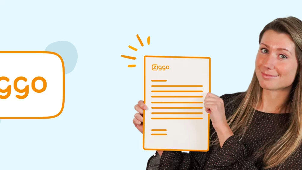Vrouw met Ziggo contract