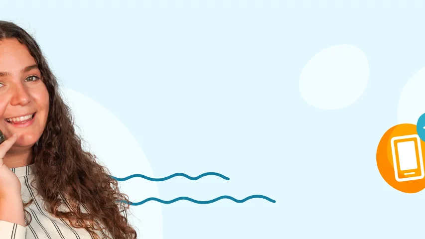 Vrouw afgebeeld met smartphone