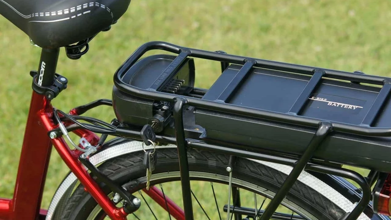 Afbeelding van fietsaccu op fiets