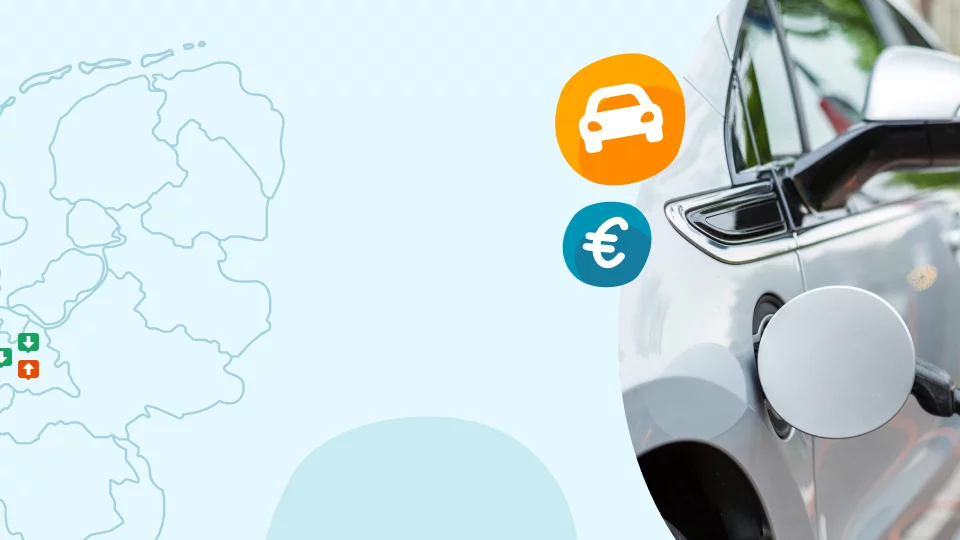 Kaart Nederland met prijsverschillen steden