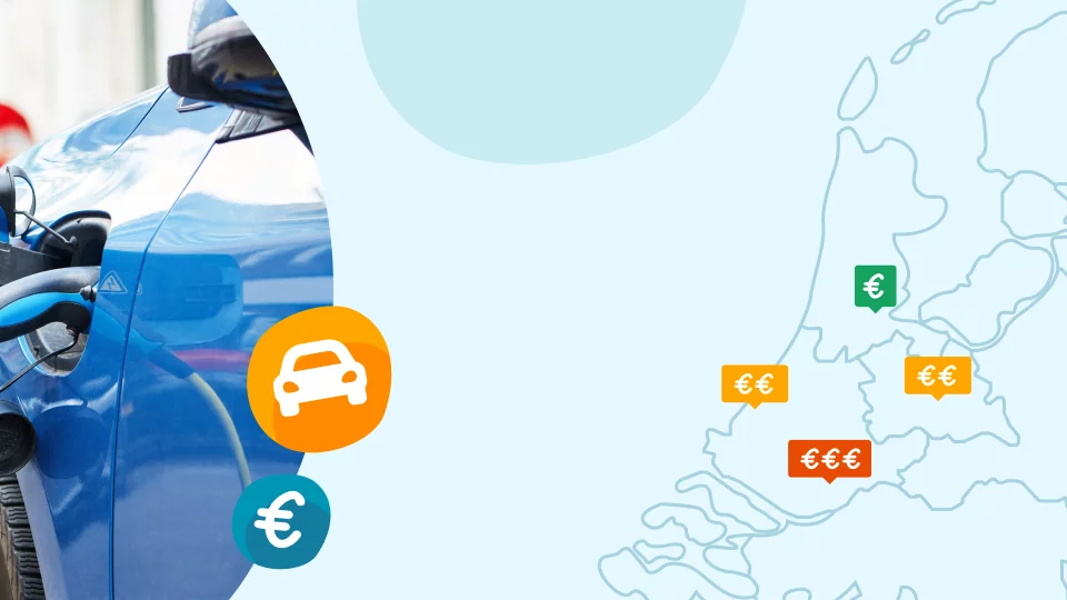 Kaart Nederland met prijsverschillen steden