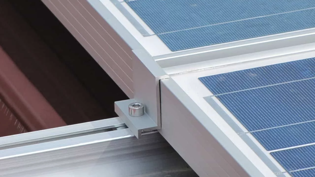 Afbeelding van zonnepanelen constructie