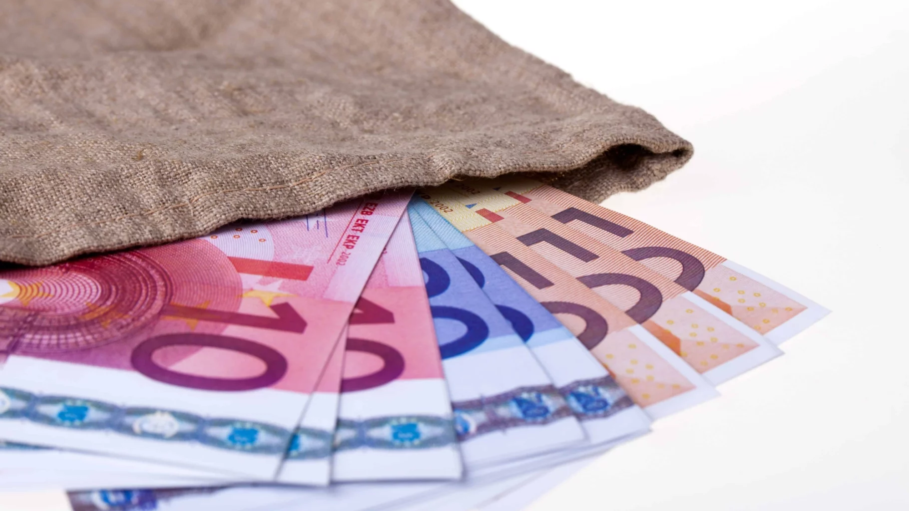 Afbeelding van cashgeld in een zakje