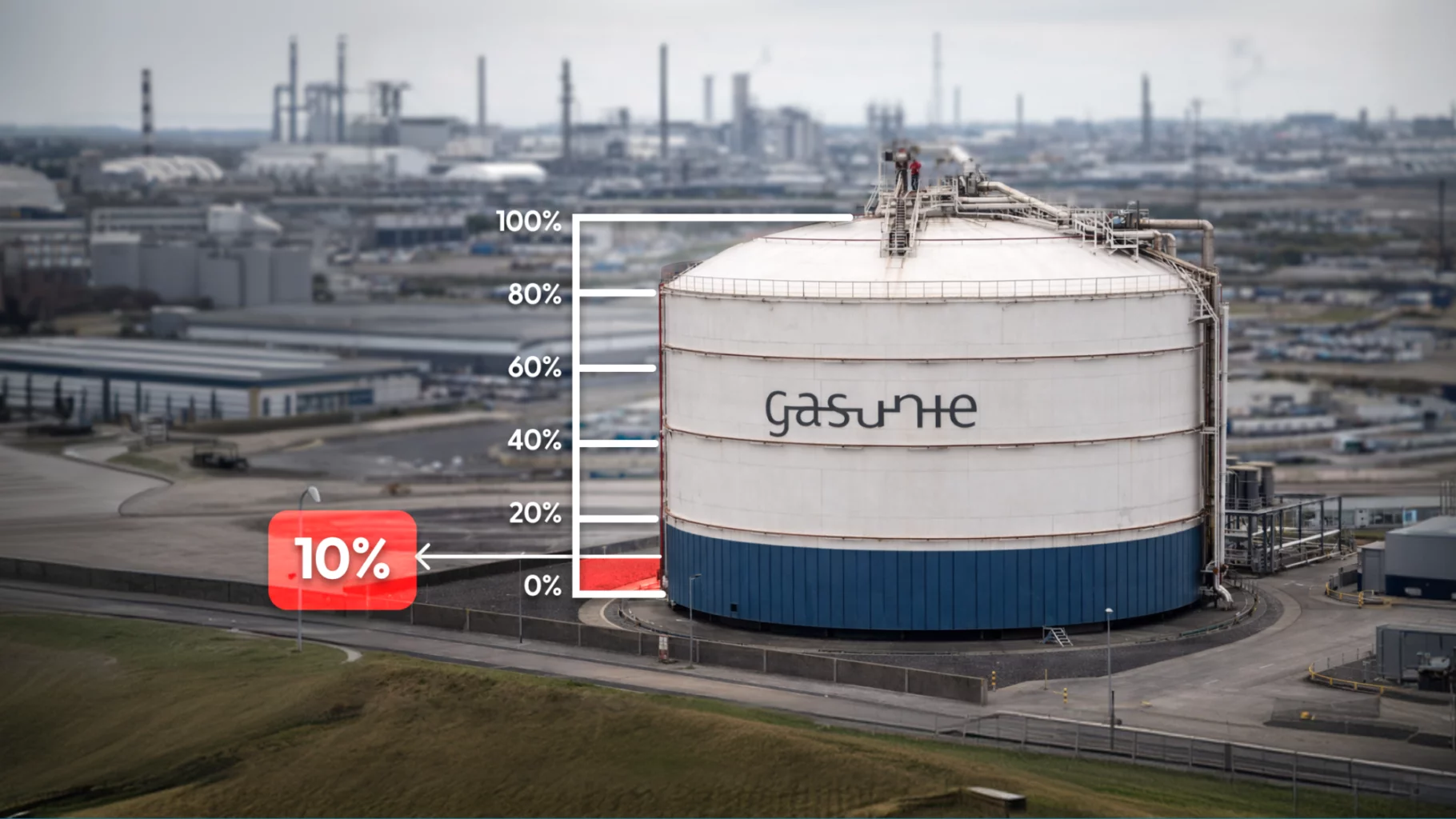 Gasvoorraad duikt onder de 10%, stijgende gasprijs maakt hervullen extra duur