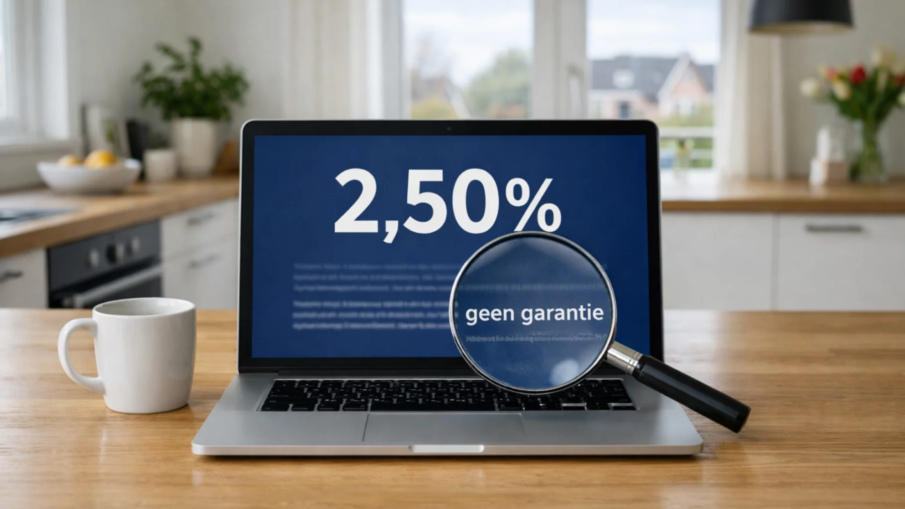 Afbeelding van hoogste rentepercentage en waarschuwing