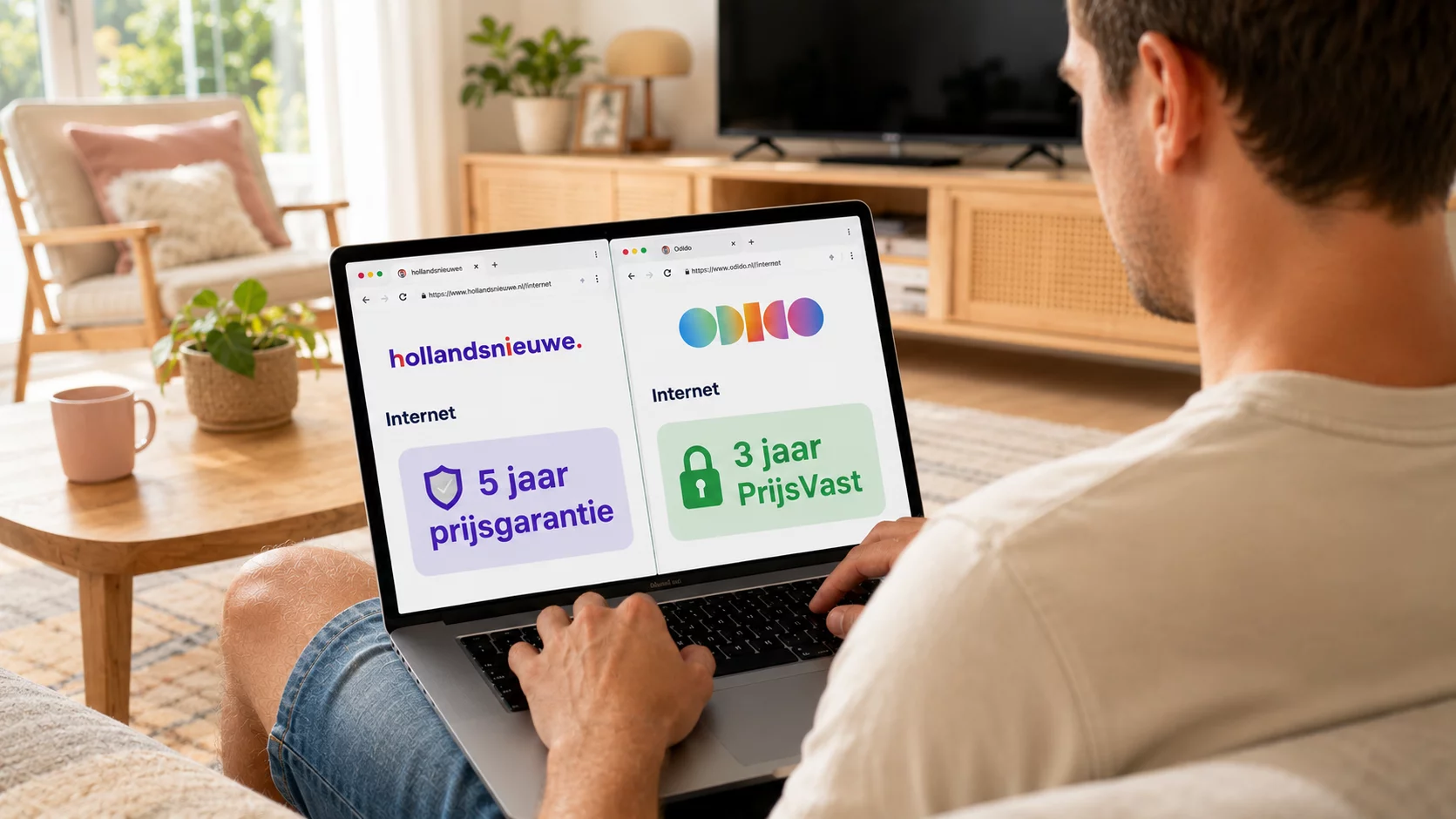 AIfbeelding van internet prijsgarantie bij Odido en hollandsnieuwe