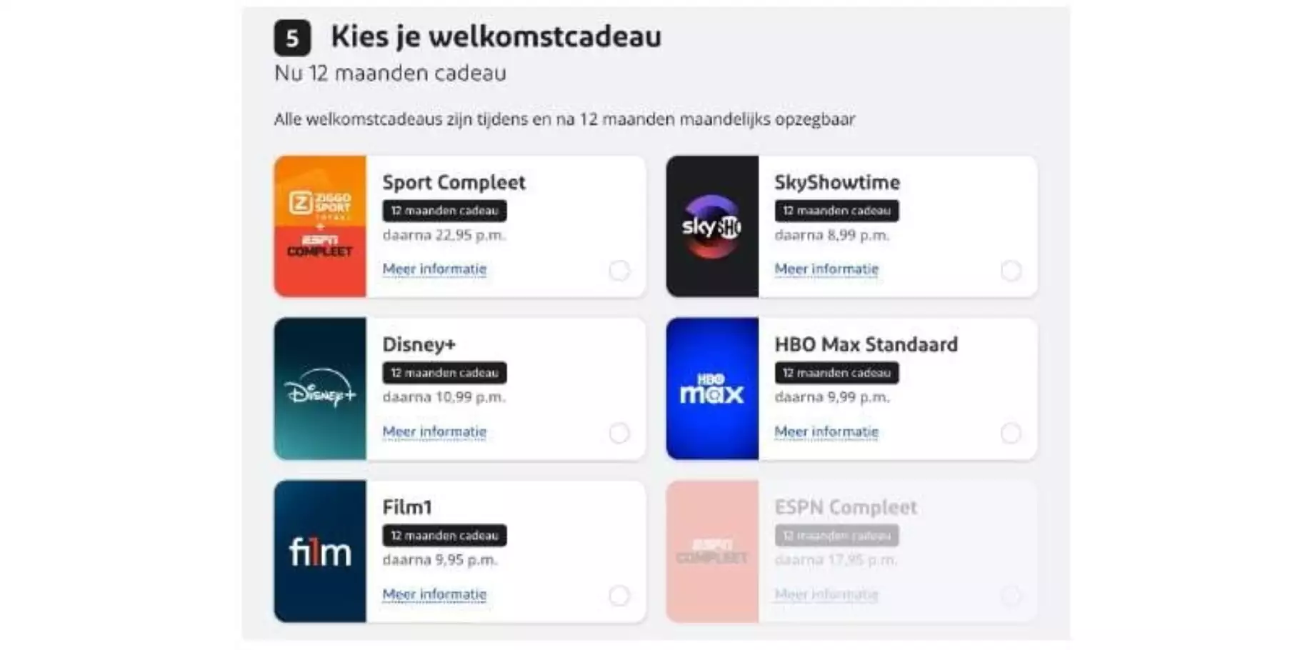 Ziggo 12 maanden gratis streamingdienst Screenshot van Ziggo 12 maanden gratis streamingdienst