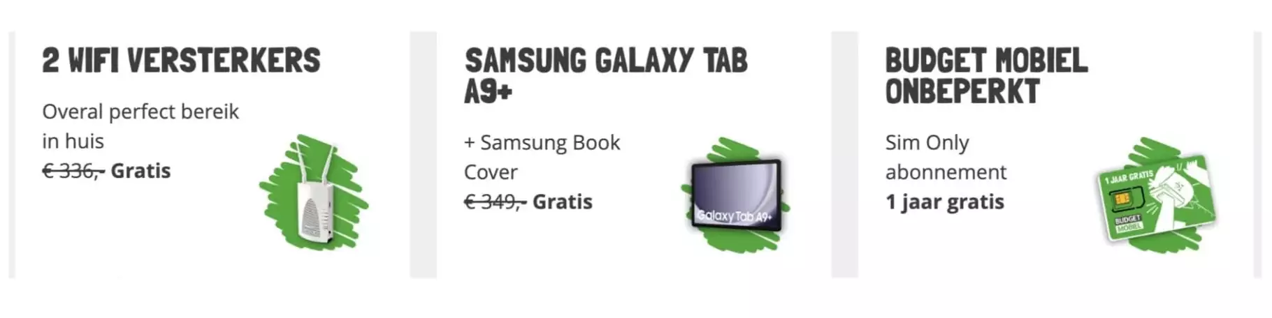 Budget internet en tv met cadeau aanbiedingen Afbeelding van Budget internet en tv cadeaus