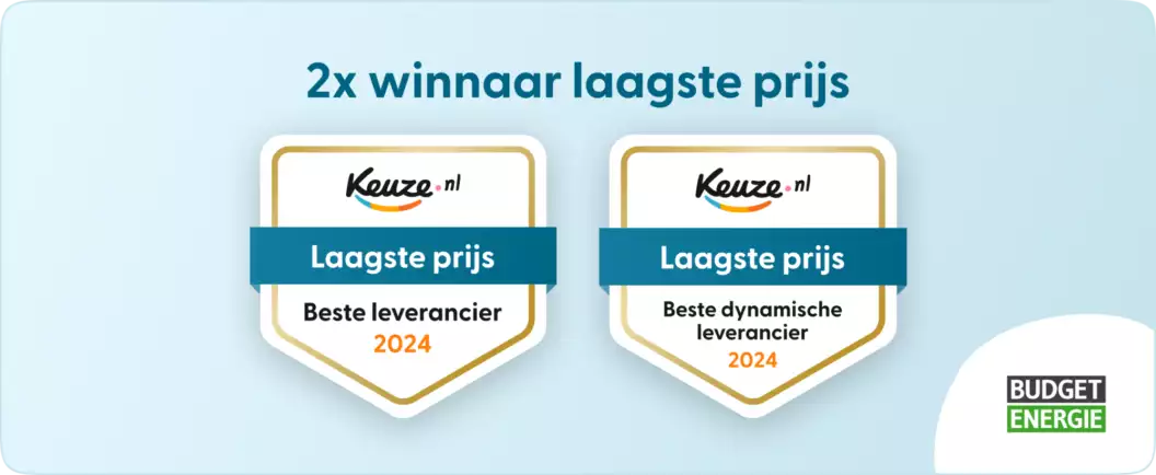 Budget Energie 2x winnaar laagste prijs