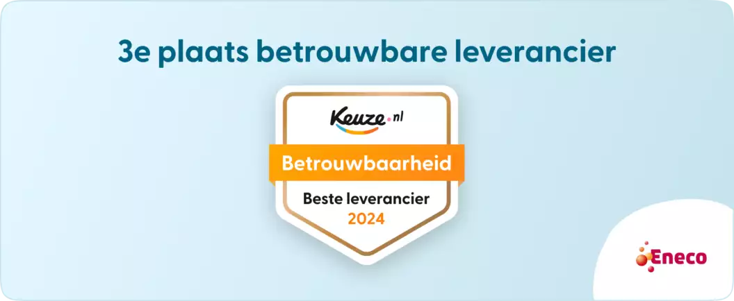 Eneco 3e plaats betrouwbaarheid