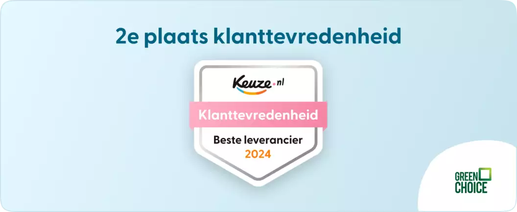 Greenchoice 2e plaats klanttevredenheid