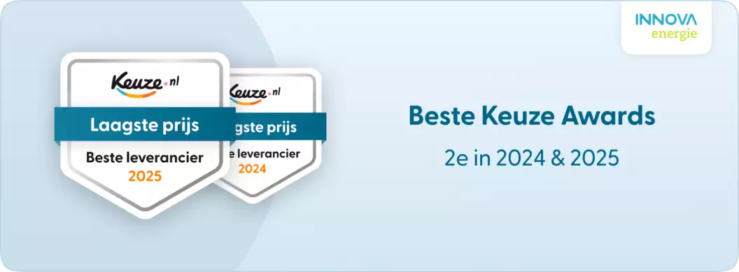 Beste energieleverancier Innova Energie Beste Keuze Award voor Innova Energie