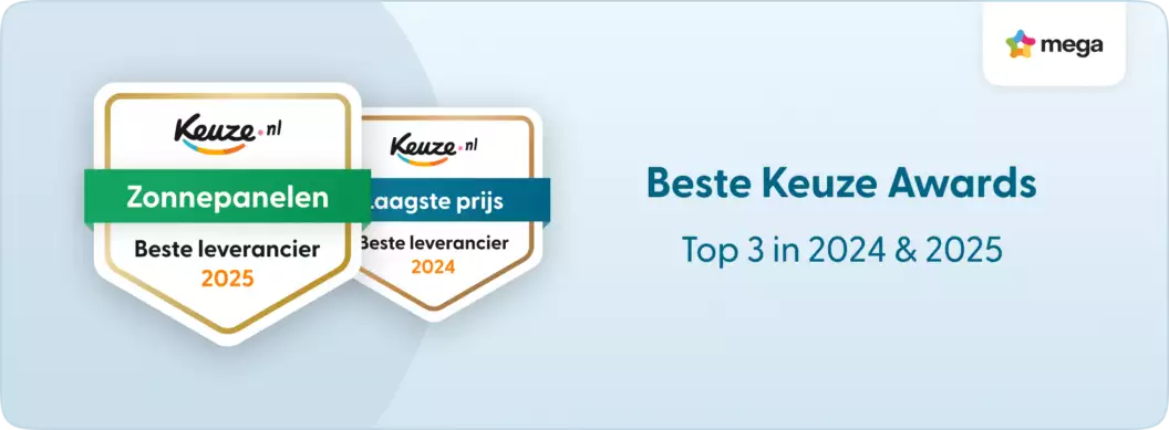 Beste energieleverancier Mega Beste Keuze Award voor Mega Energie