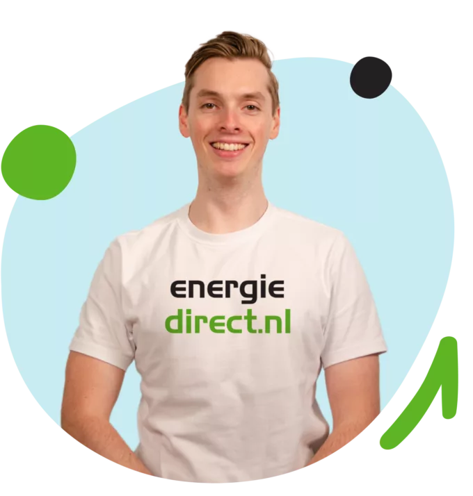 Man met Energie Direct logo op shirt