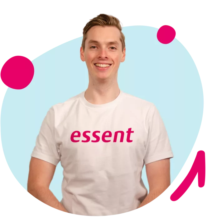 Man met Essent logo op shirt