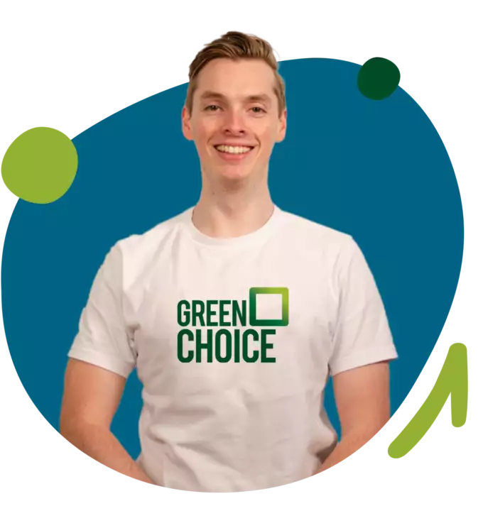 Man met Greenchoice logo op shirt