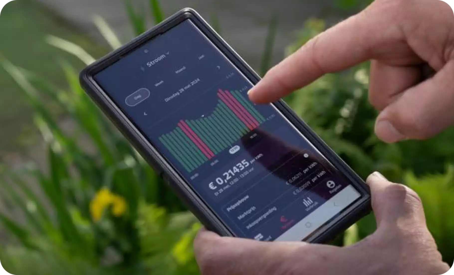 Eneco dynamische energieleverancier Eneco app op smartphone