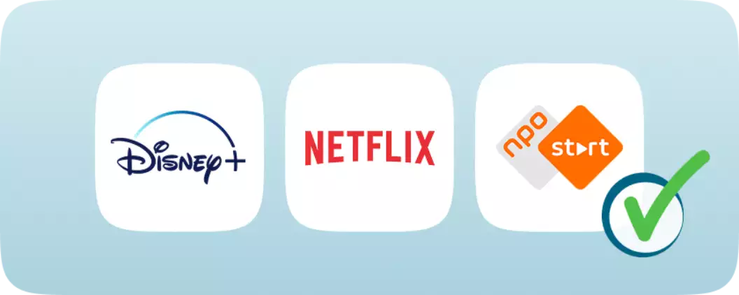 Iconen streamingdiensten