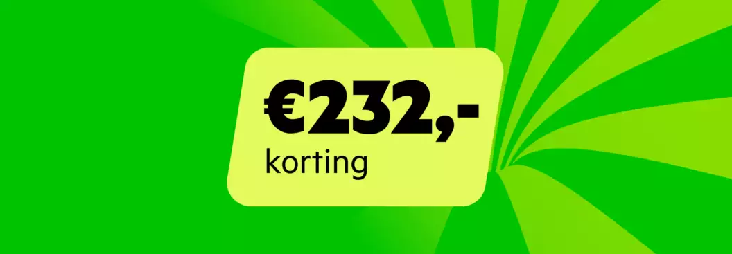 232,- euro korting 232,- euro korting