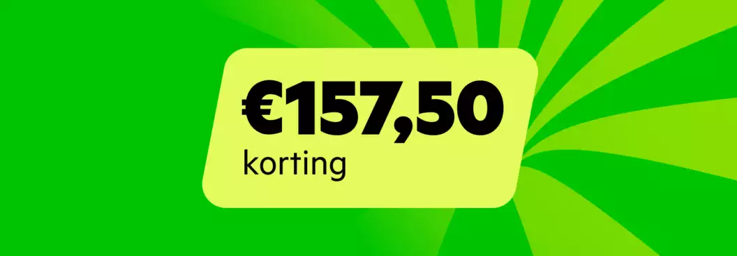 157,50 euro korting 157,50 euro korting