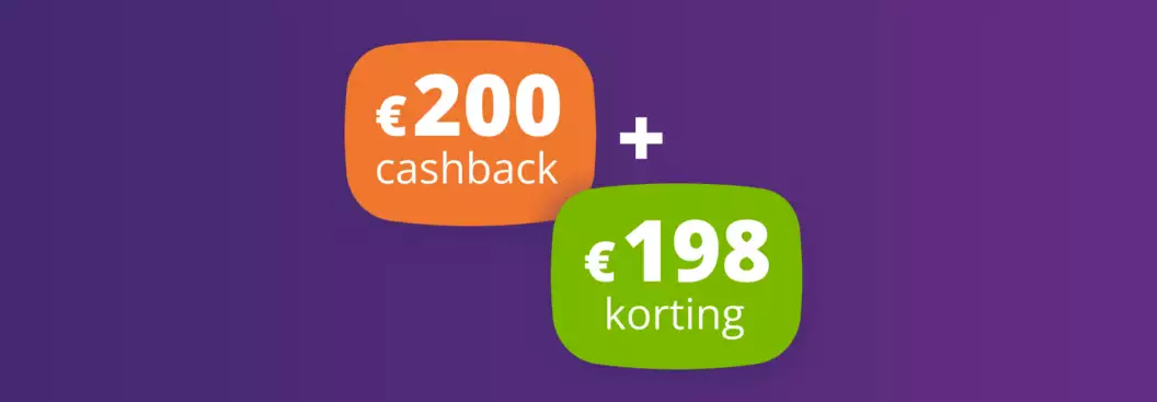 200,- euro cashback plus 198,- euro korting