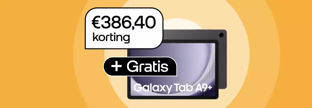 gratis tablet galaxy tab plus korting