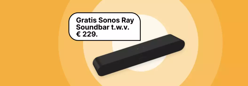 Gratis Sonos soundbar bij een internet abonnement van Odido