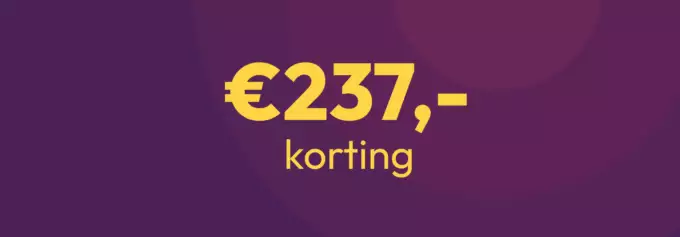237,- euro korting