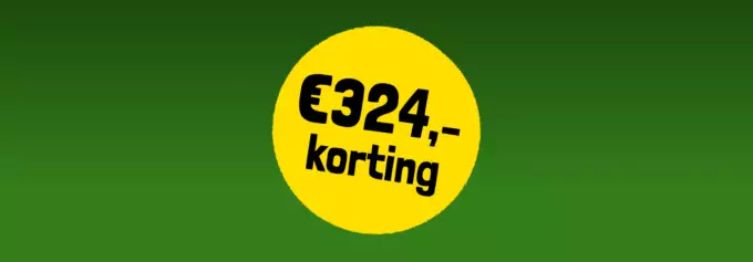 324,- euro korting