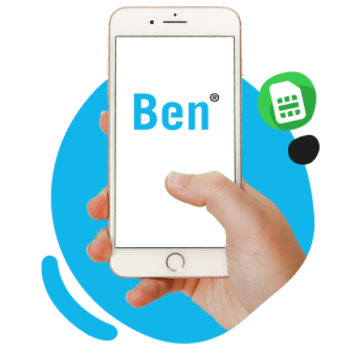 Telefoon met Ben logo
