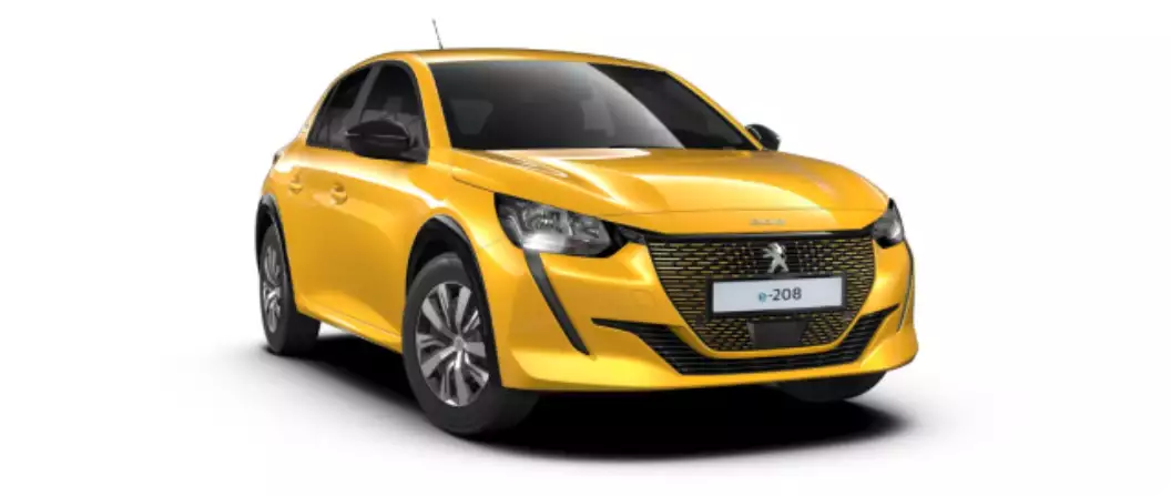 Peugeot e-208 private lease voorbeeld