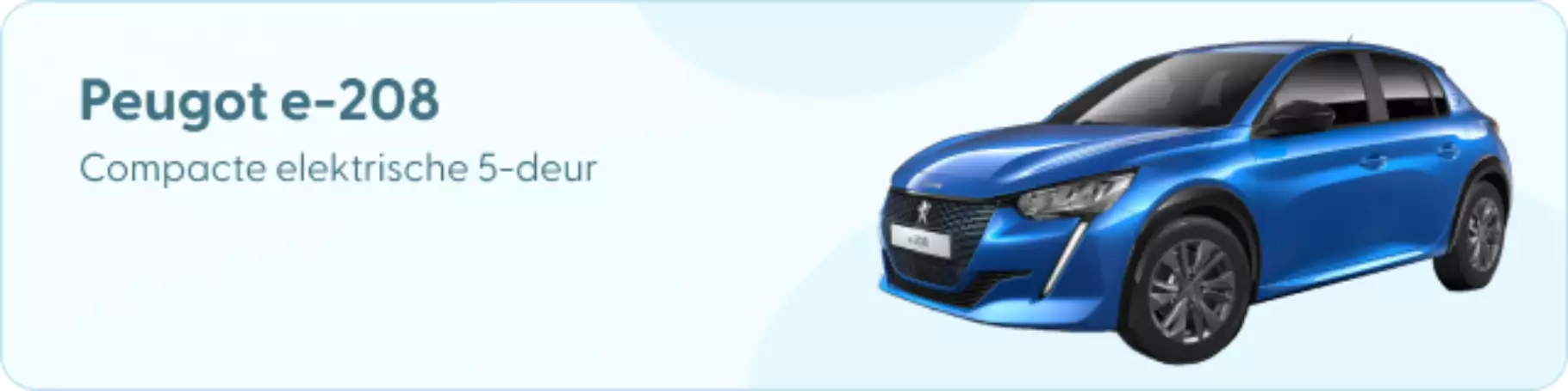 Peugeot e-208 private lease Peugeot e-208 private lease
