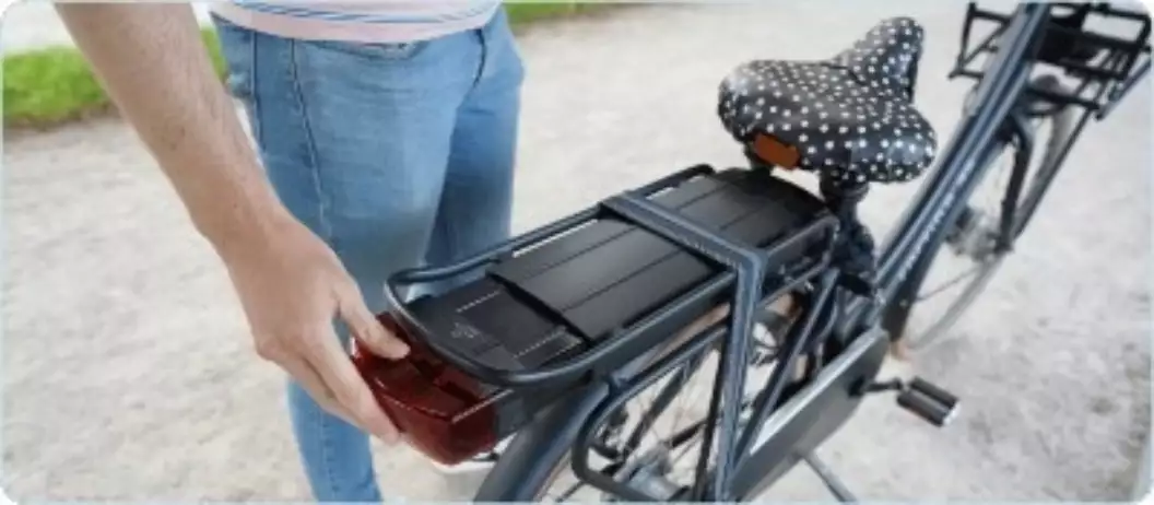 Man met elektrische fiets