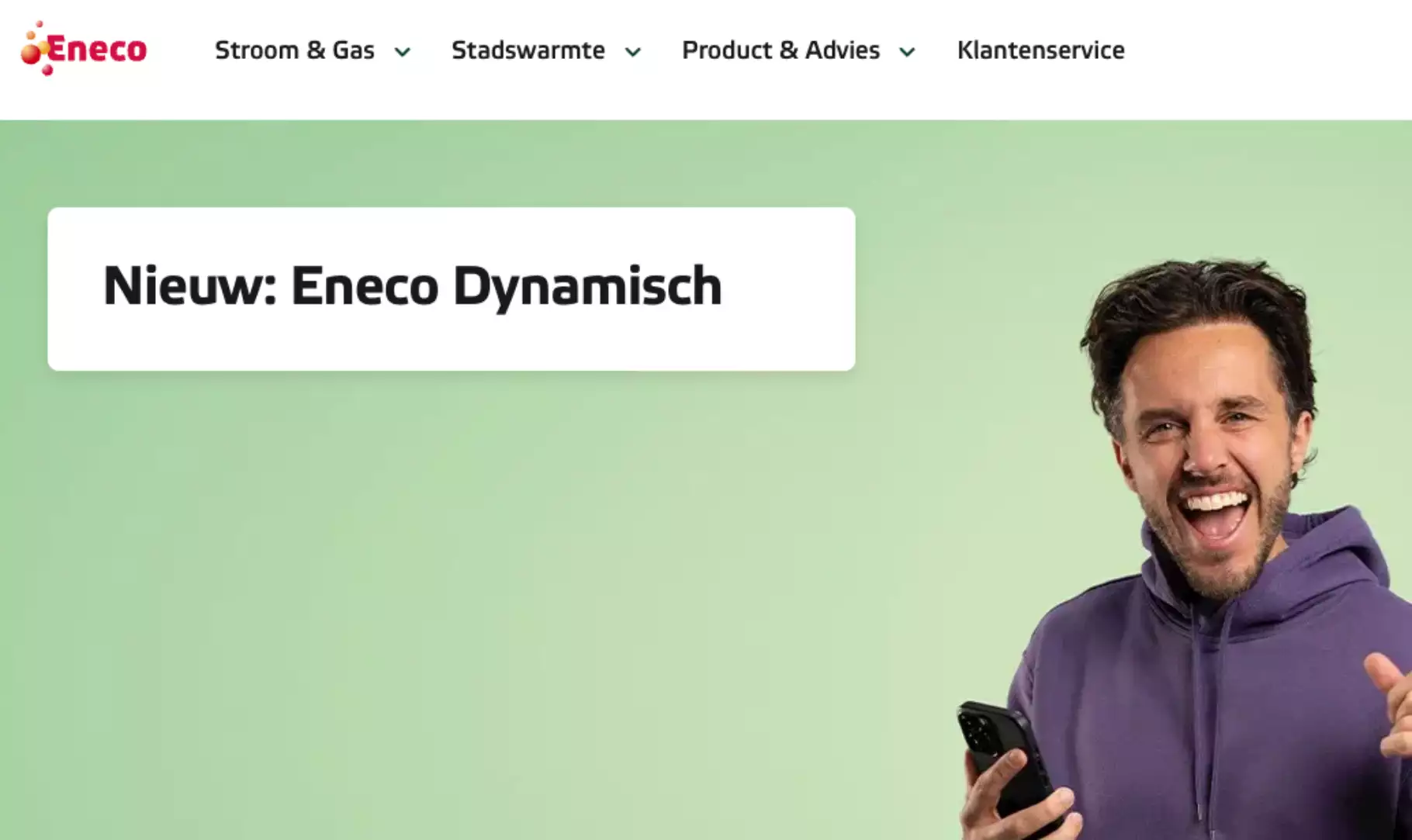 Eneco heeft nu als eerste grote energieleverancier een dynamisch energiecontract